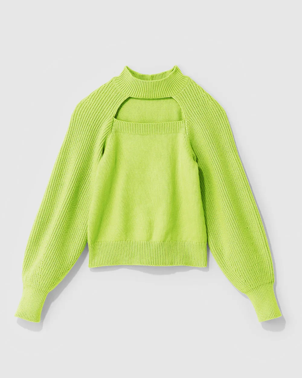 Lime Green Void Turtleneck Top