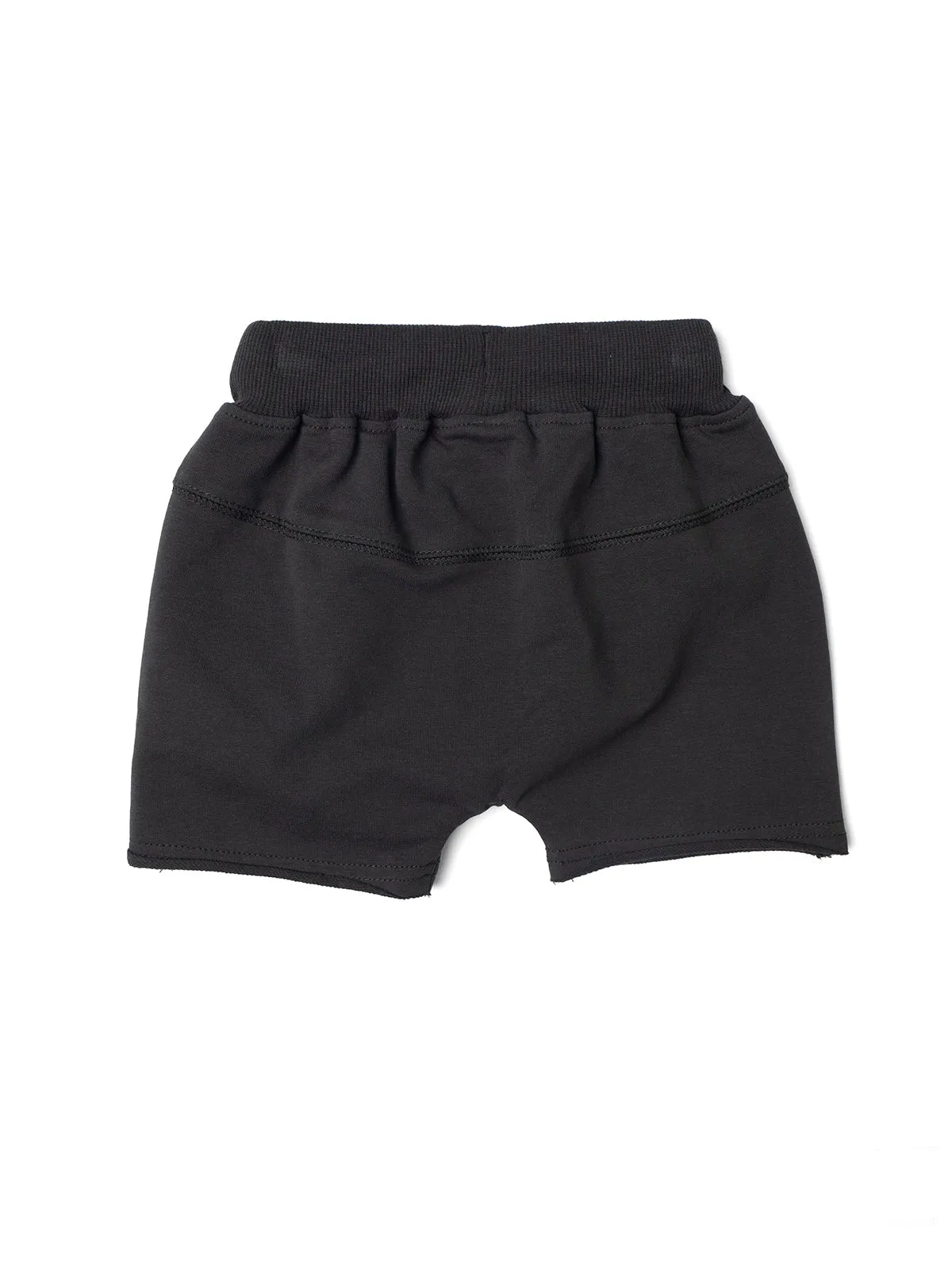 Little Bipsy Raw Edge Hem Harem Short - Charcoal