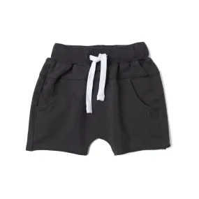 Little Bipsy Raw Edge Hem Harem Short - Charcoal