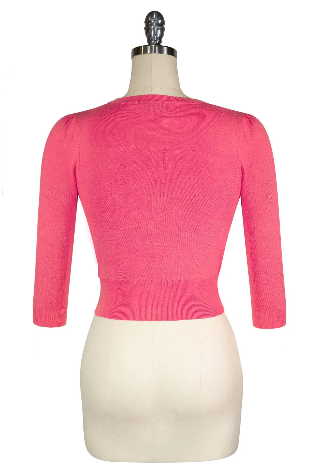 Madame Coco V Neck Cardigan (Coral Pink)