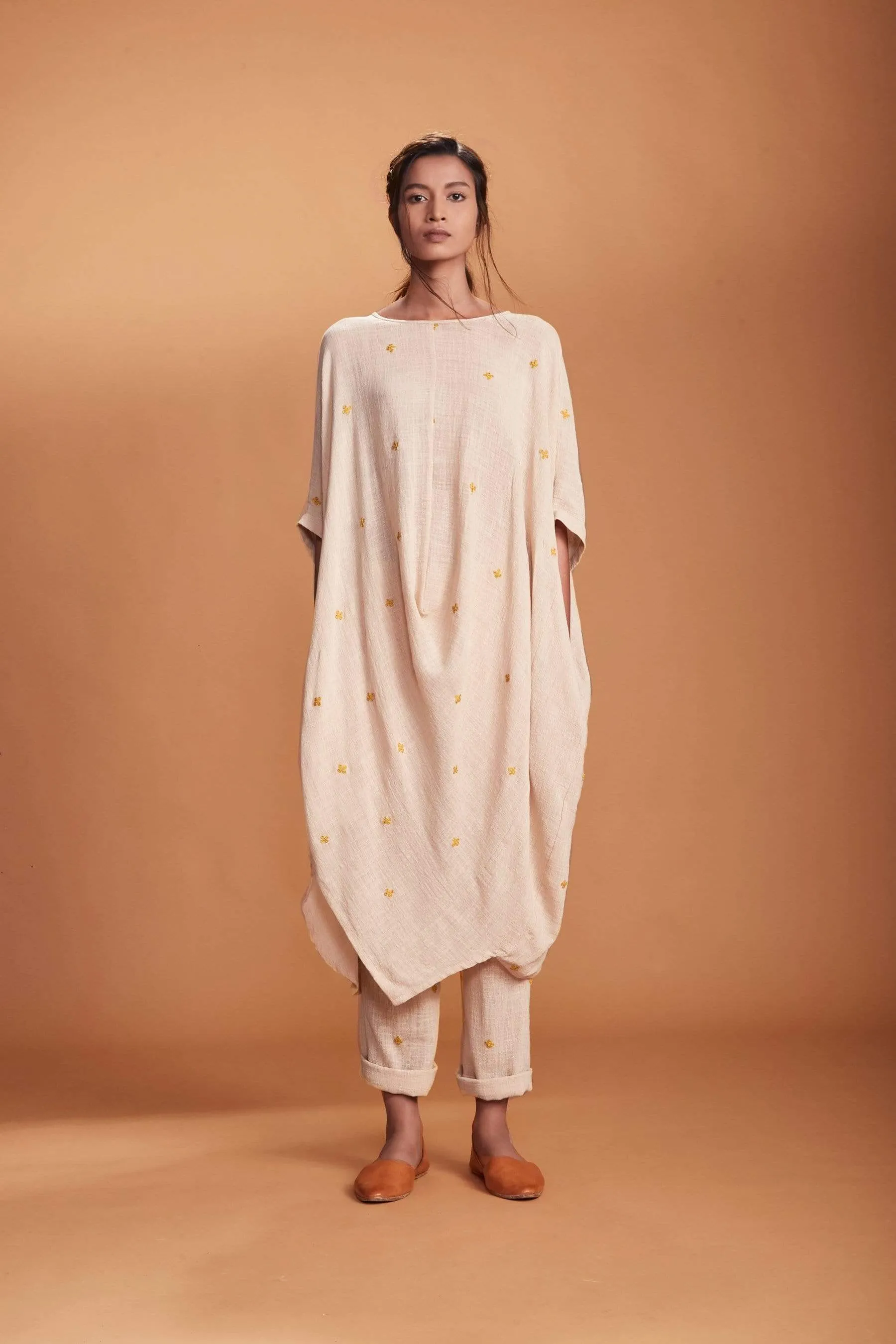 MATI COWL TUNIC SET IVORY