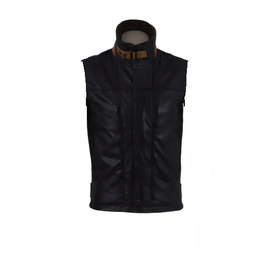 Maxim Black leather vest