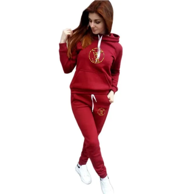 Men Women Tracksuits Set Printed Hoodies   Pants  Pullover Casual Fleece Sweatshirt Streetwear Brand Clothing Sweater Pullover