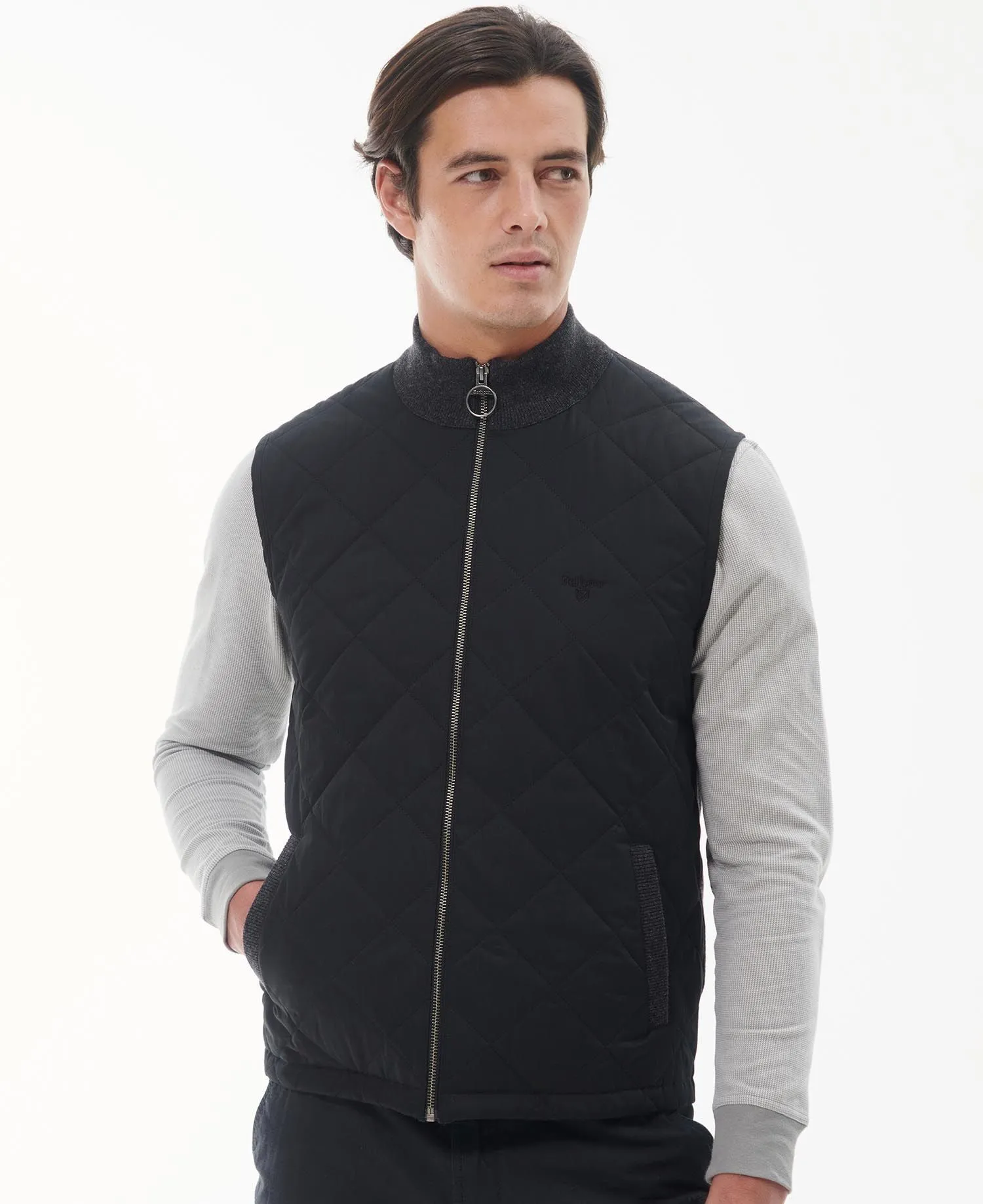 Men's Barbour | Box Quilt Gilet Vest | Charcoal Marl