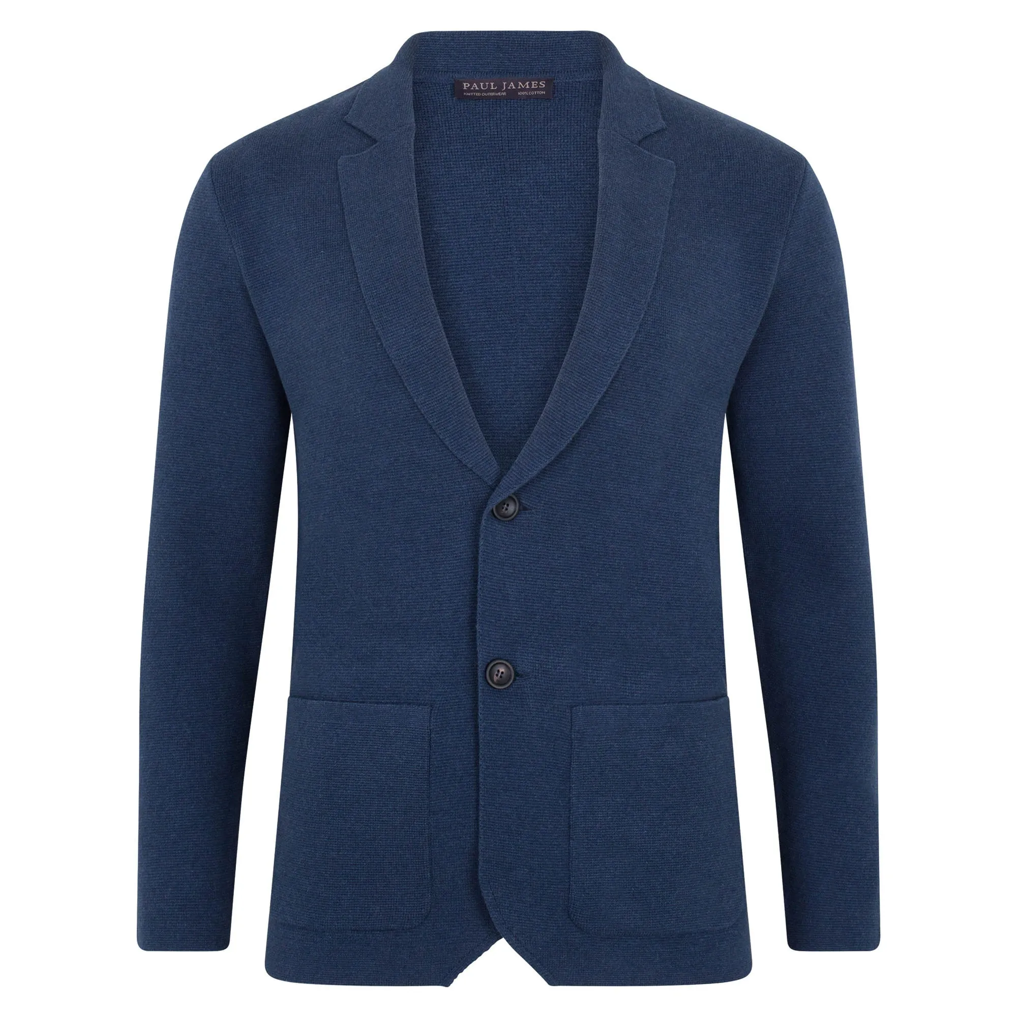 Mens Midweight Cotton Deconstructed Knitted Blazer