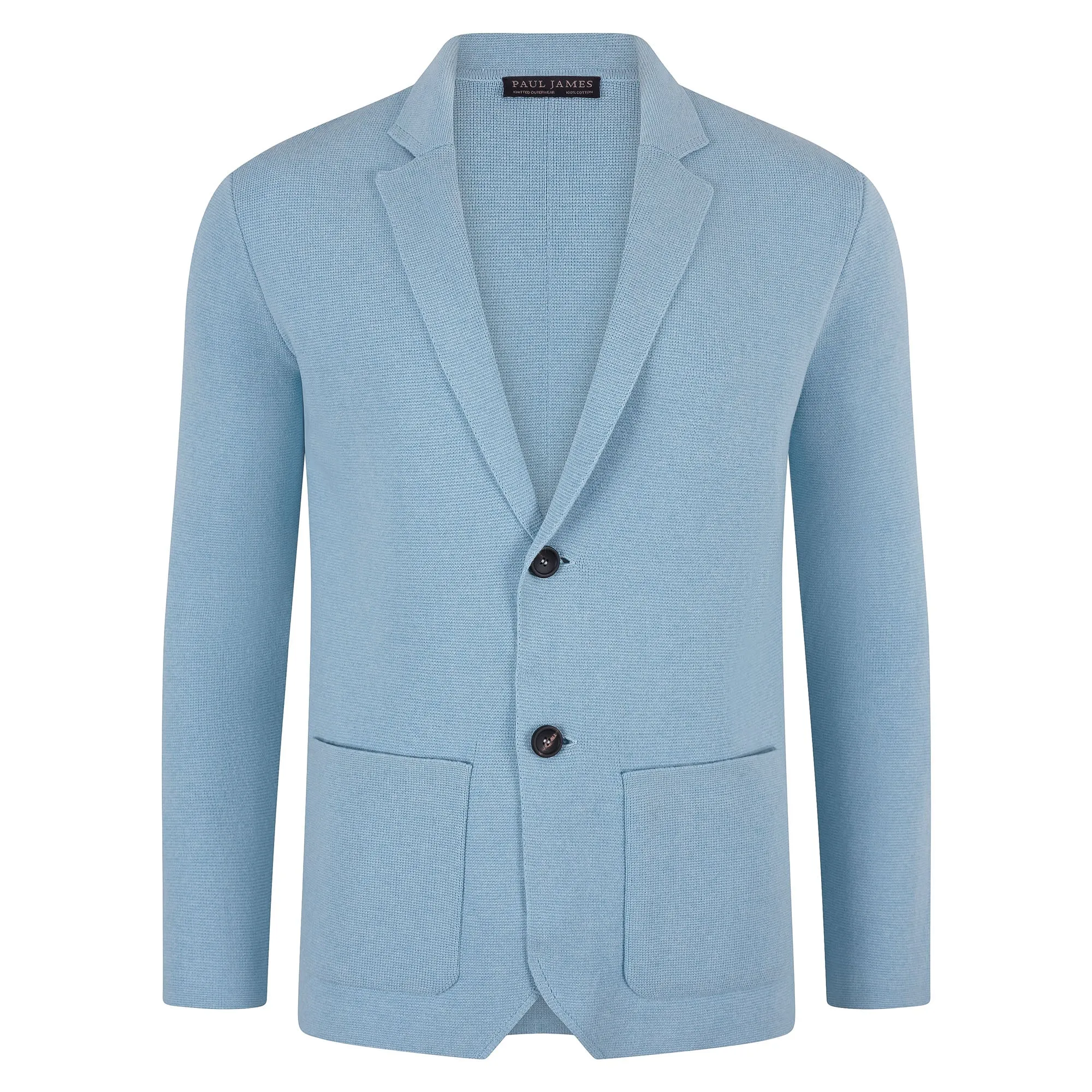 Mens Midweight Cotton Deconstructed Knitted Blazer