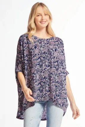 Navy Emma Tunic Top