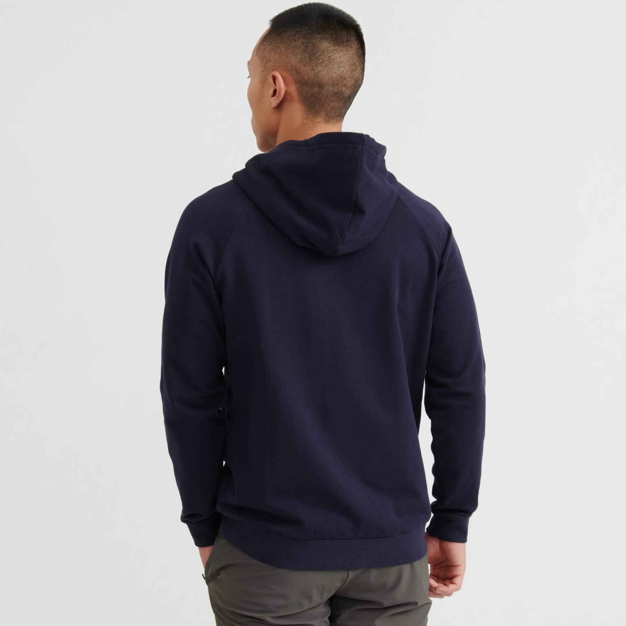 Navy French Terry Pullover Hoodie