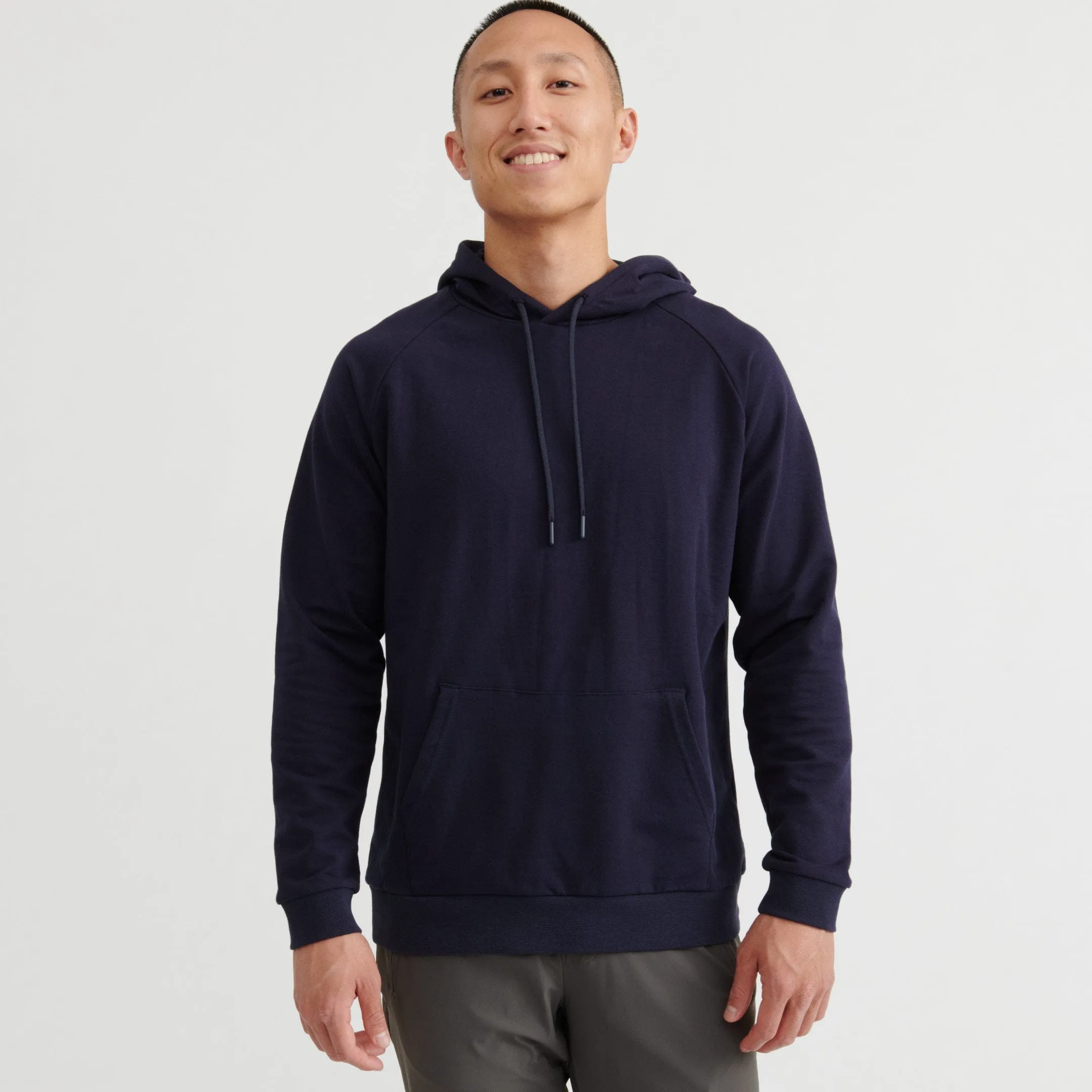 Navy French Terry Pullover Hoodie