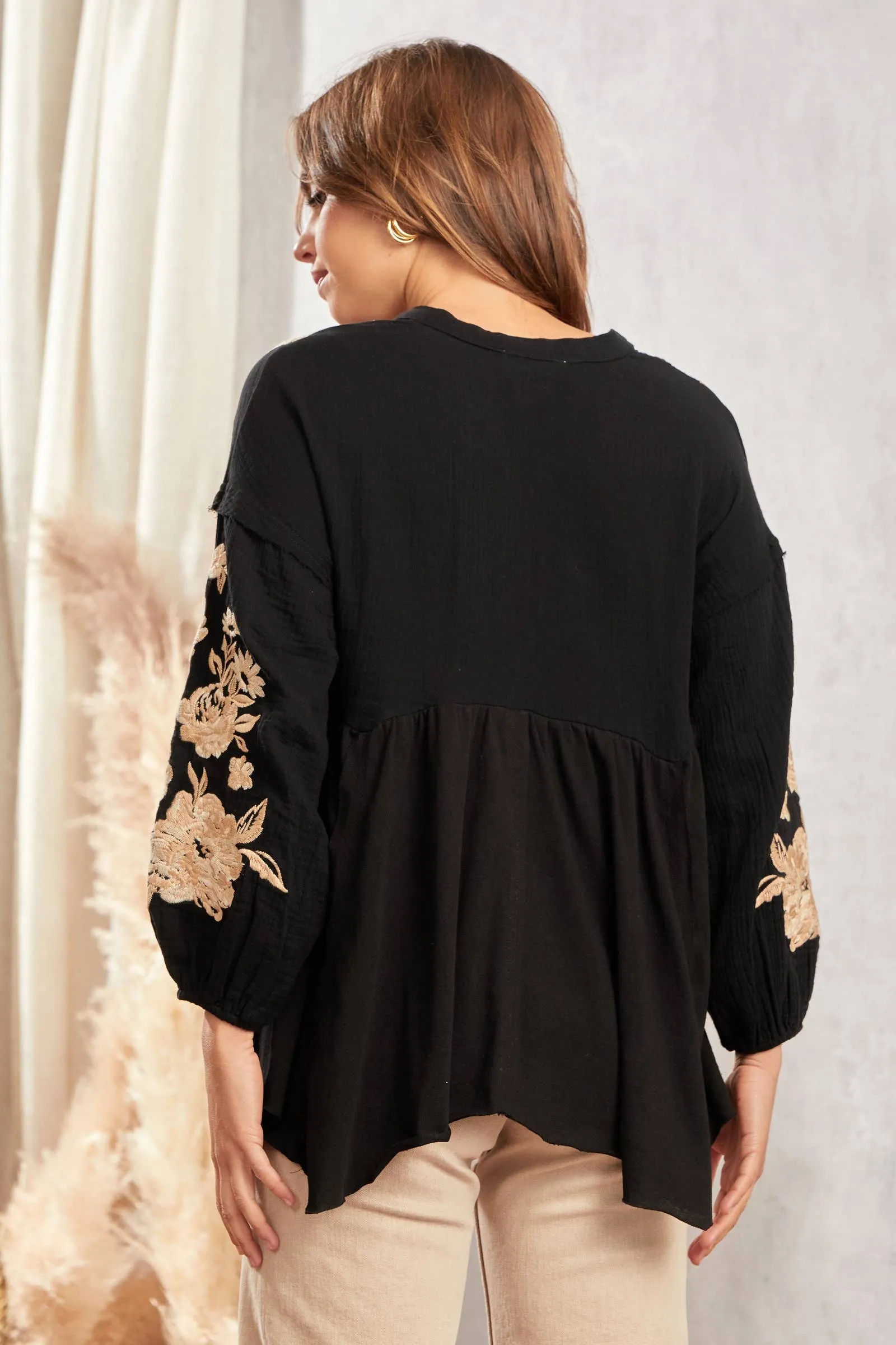 Nova  Embroidery Tunic Top