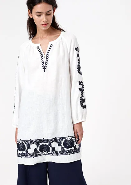 Off White Ethnic Tunic