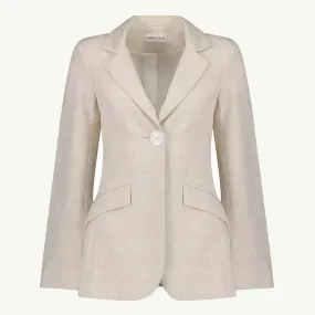 PHOEBE BLAZER NATURAL LINEN