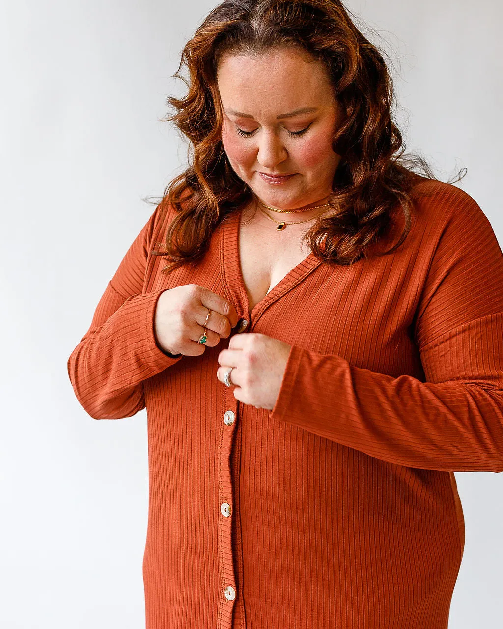 Pumpkin Spice Rib Knit Cardigan