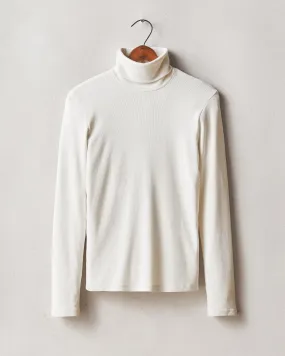 Rib Turtleneck - Egret