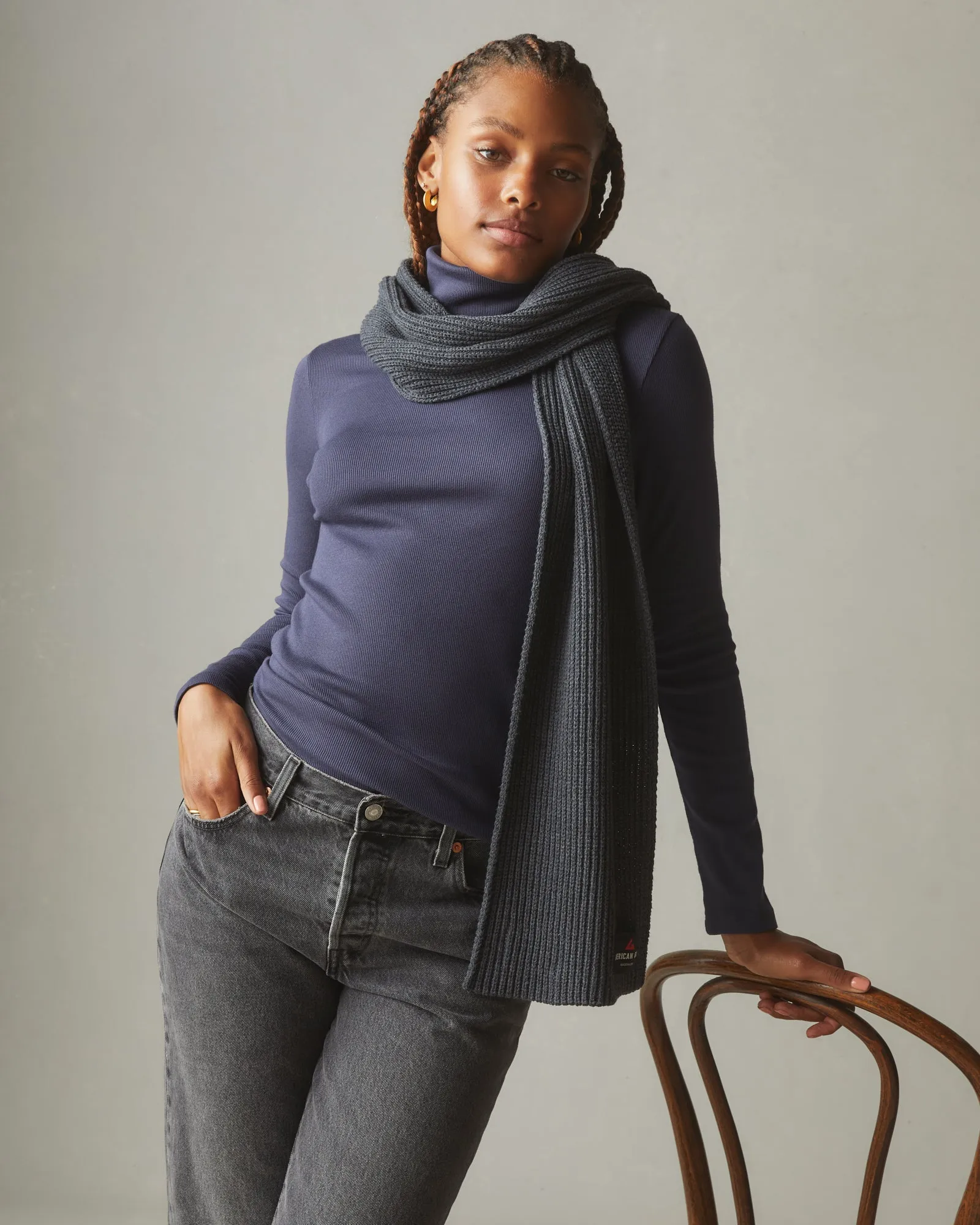 Rib Turtleneck - Inkwell