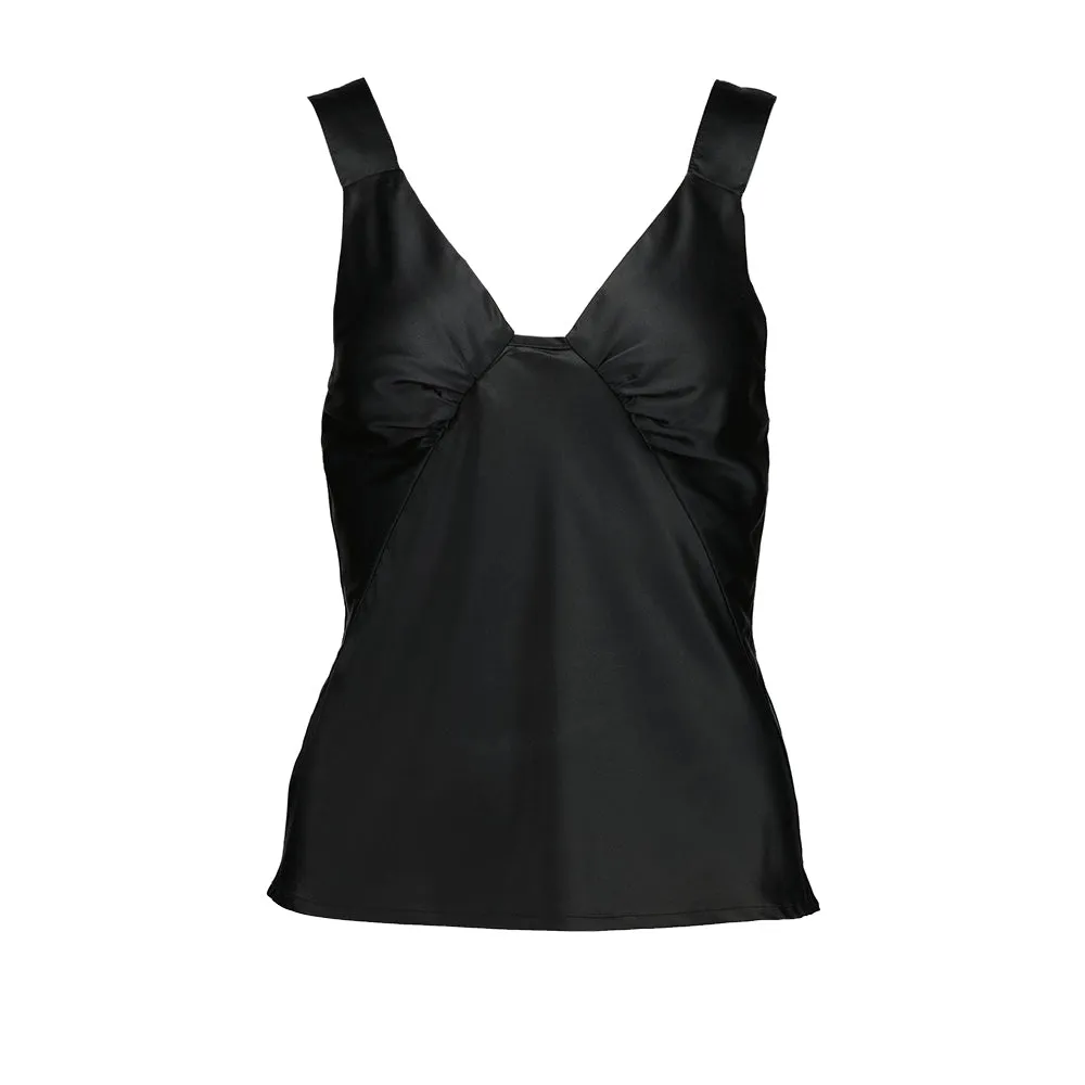 Riviera Cami | Black Satin