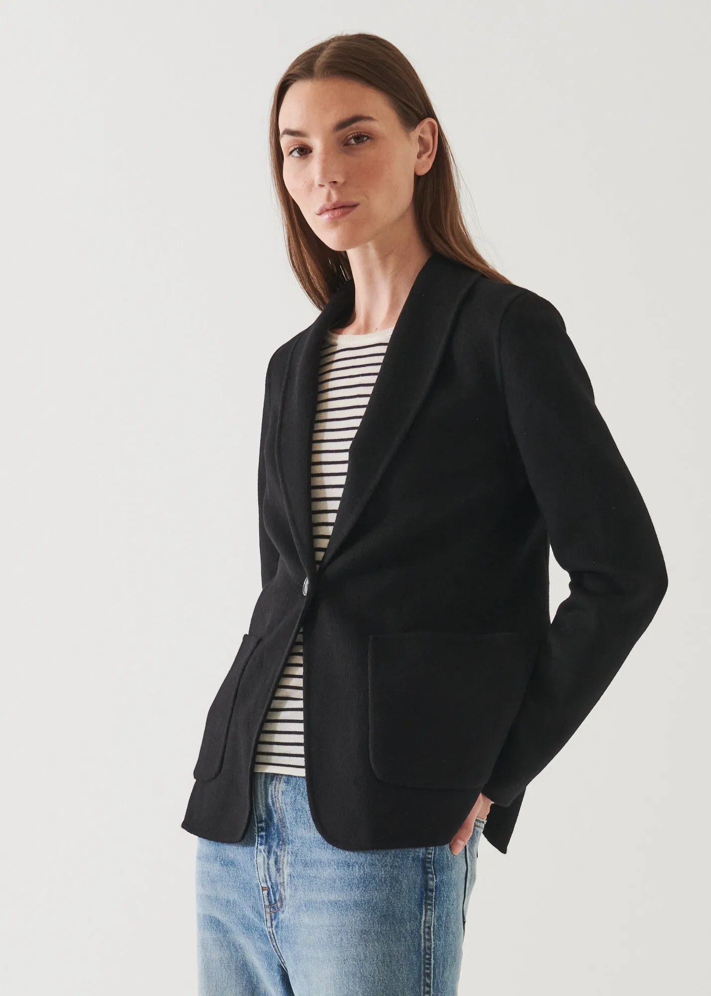 SHAWL COLLAR CASHMERE BLAZER