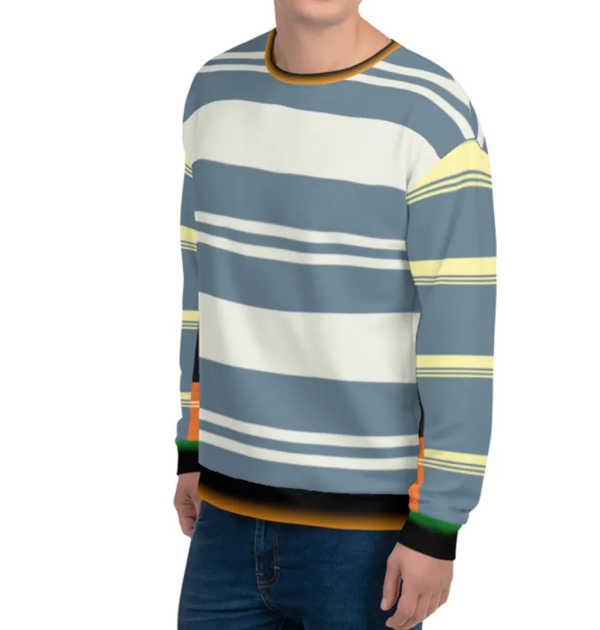 SKATE-EASY MULTI-STRIPED COLORBLOCK SWEATSHIRT - STRIPES