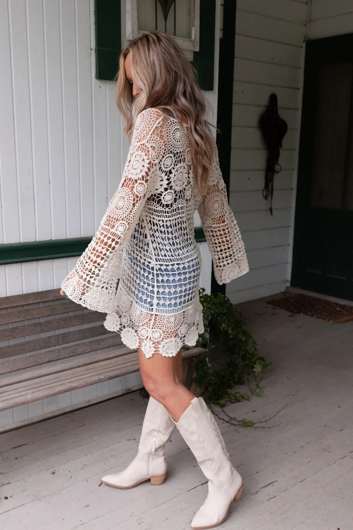 St Barths Crochet Tunic - White