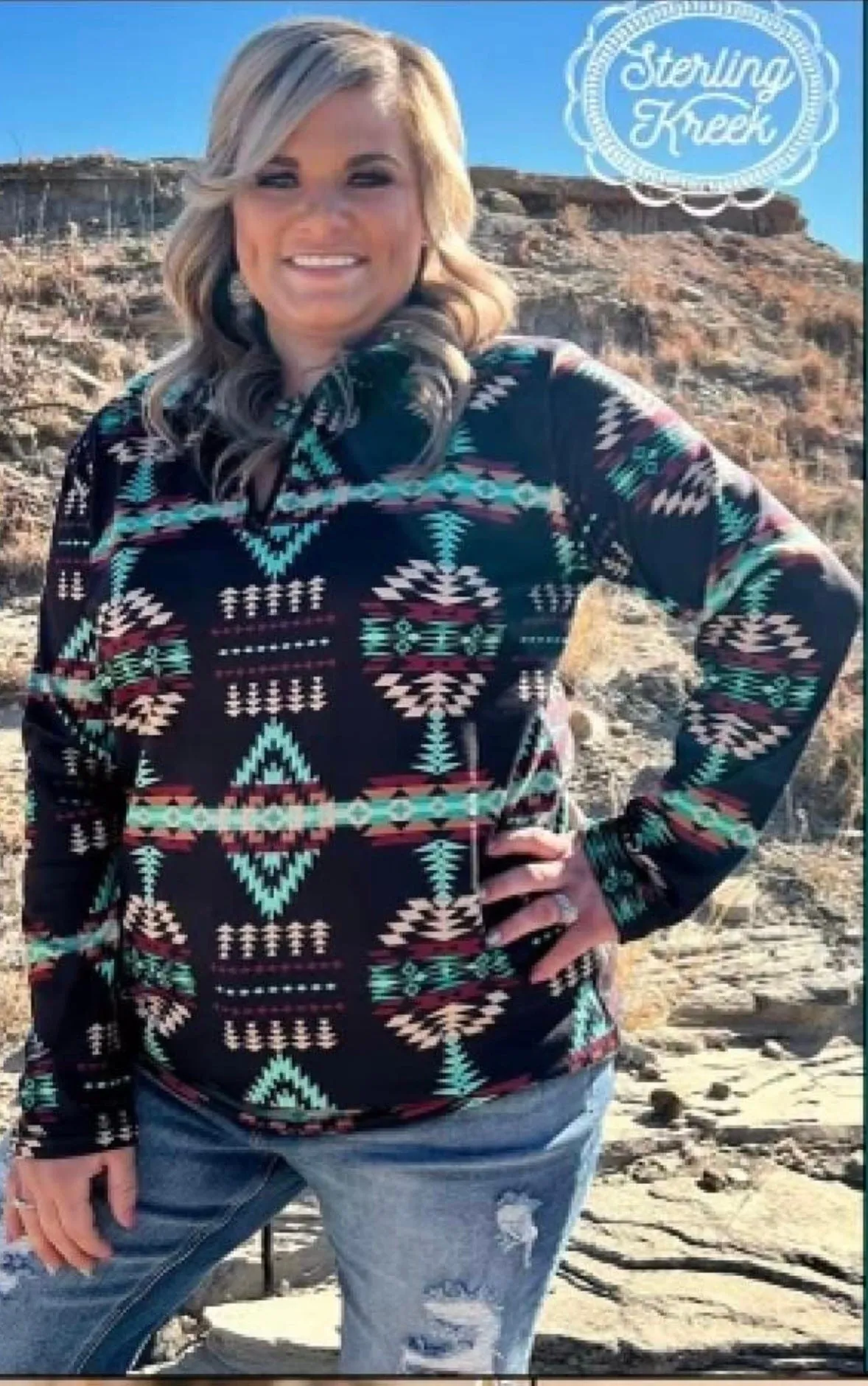 The Montana Tribal Half Zip  Pullover I