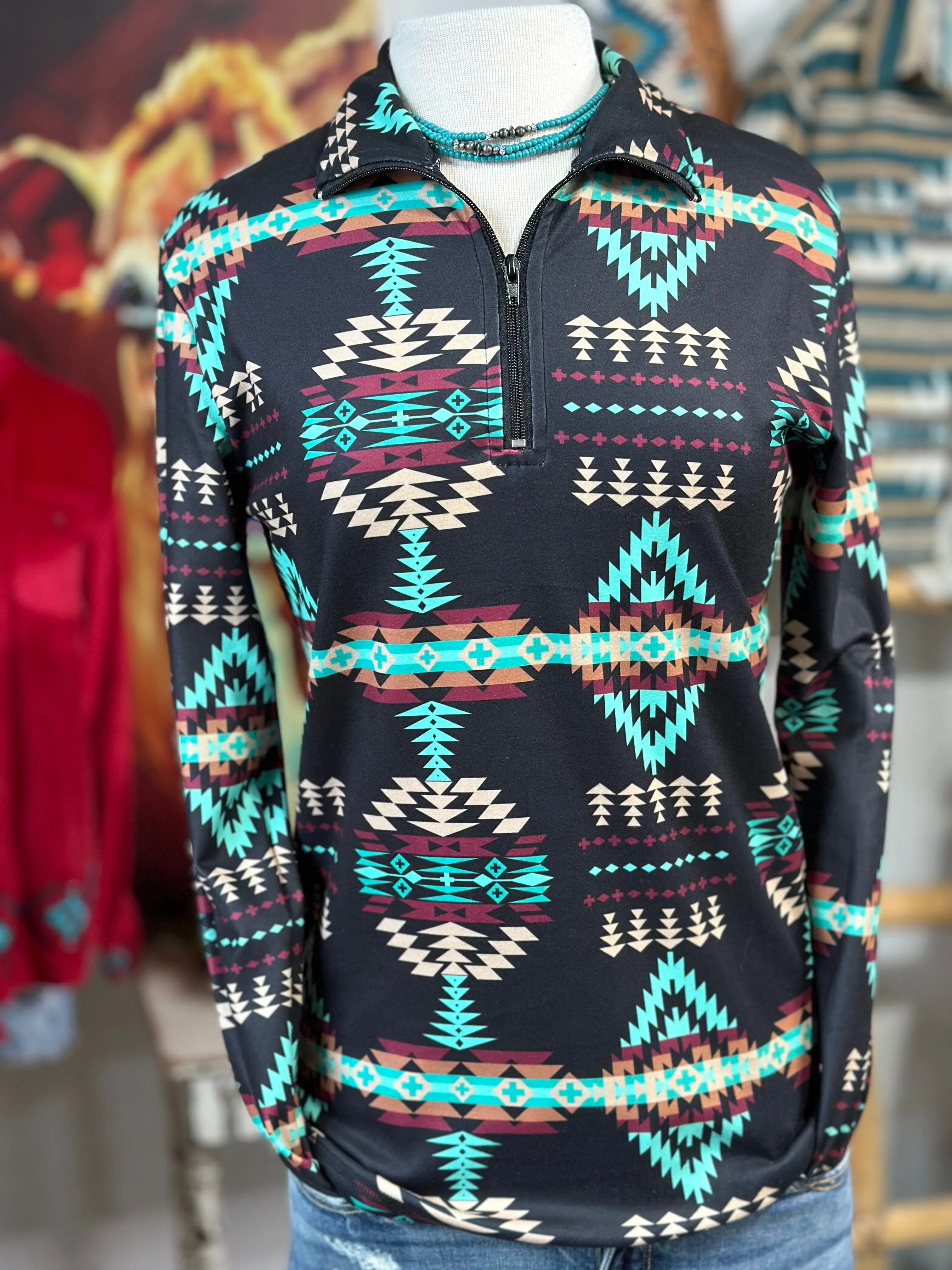 The Montana Tribal Half Zip  Pullover I