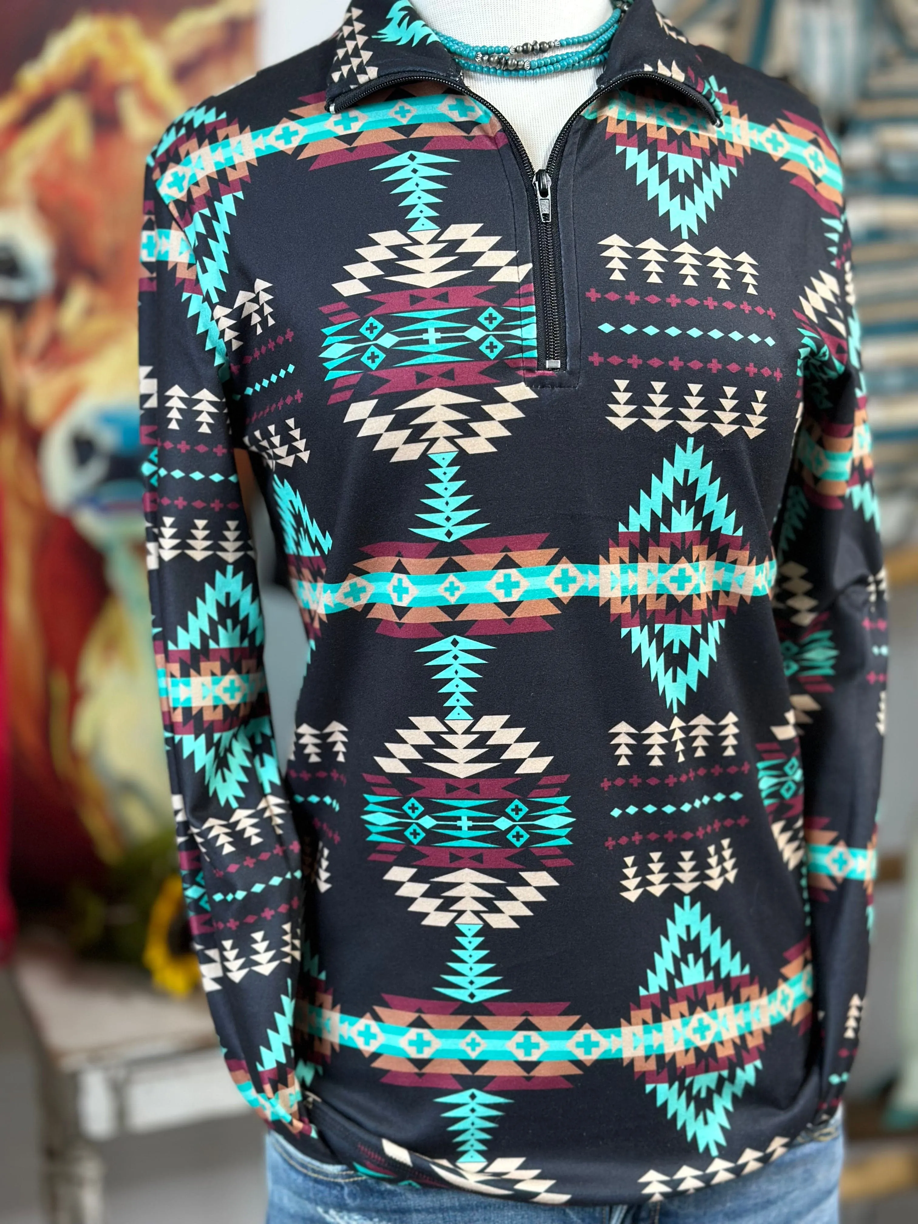 The Montana Tribal Half Zip  Pullover I