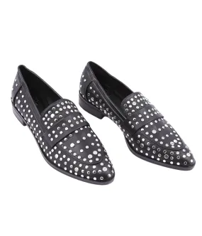 Titina Black Studded Loafer