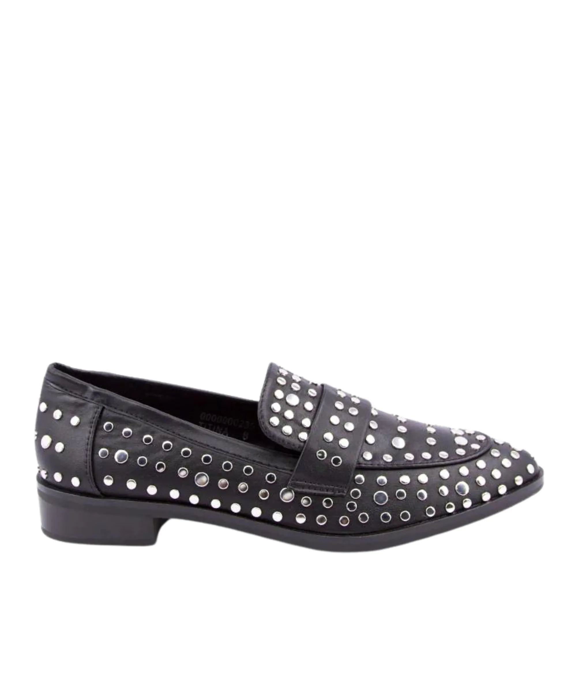 Titina Black Studded Loafer