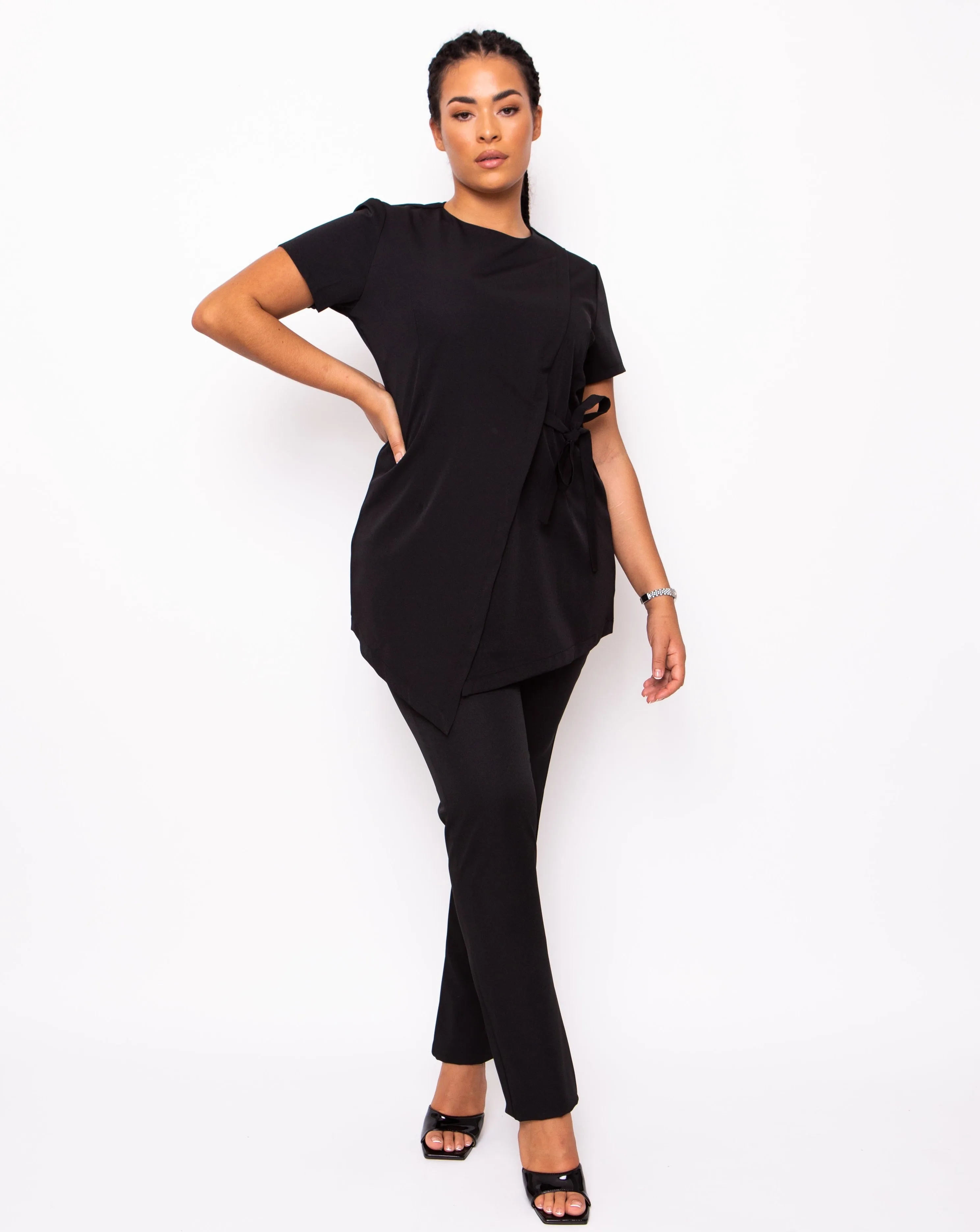 Tranquility Asymmetric Round Neck Tunic