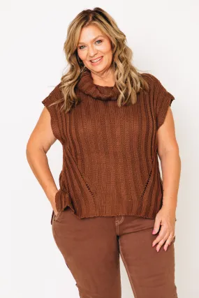 Turtle Neck Sweater Vest Top (S-L)